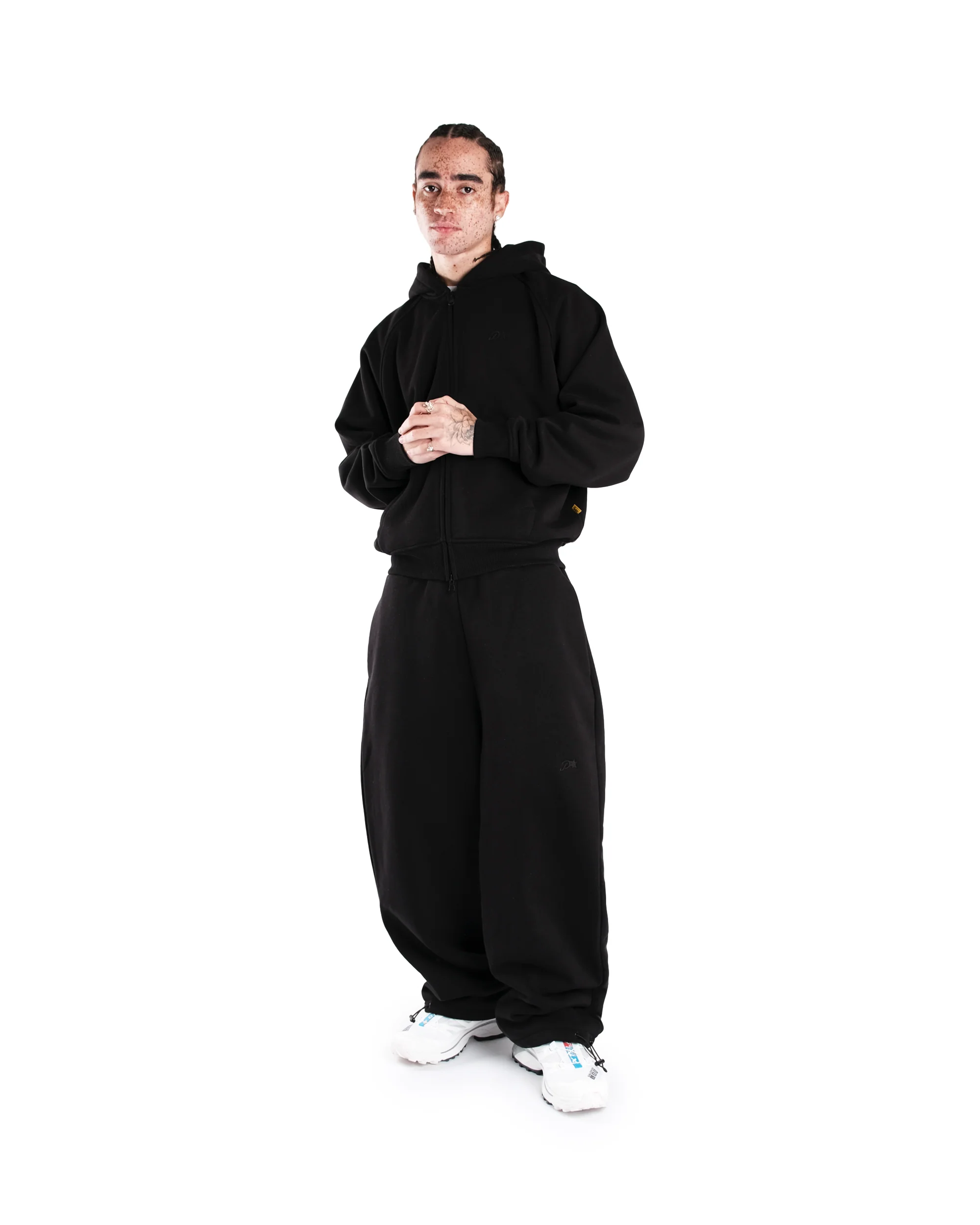 BLACK DAY2DAY ZIP-UP HOODIE - Image 3