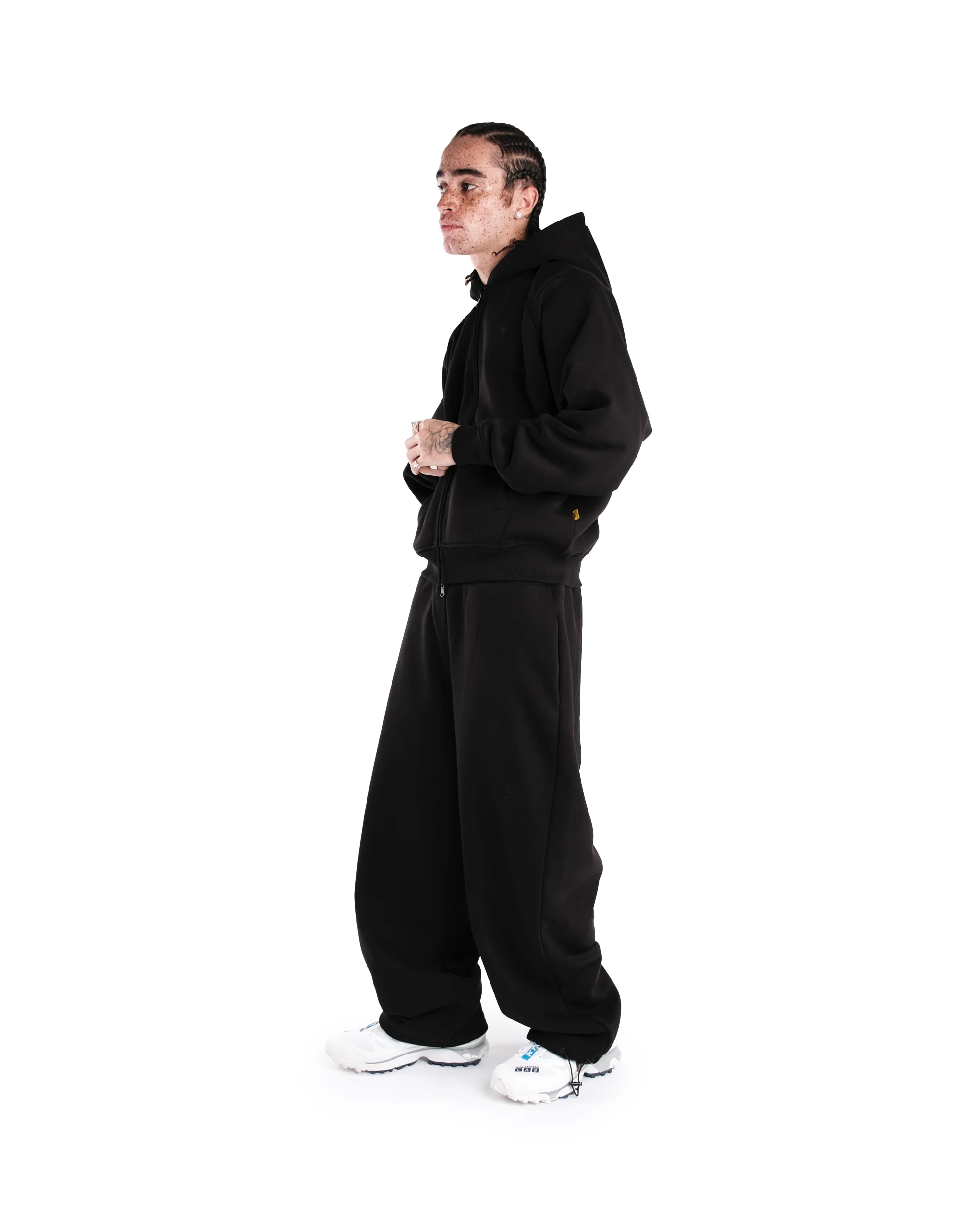 BLACK DAY2DAY ZIP-UP HOODIE - Image 5