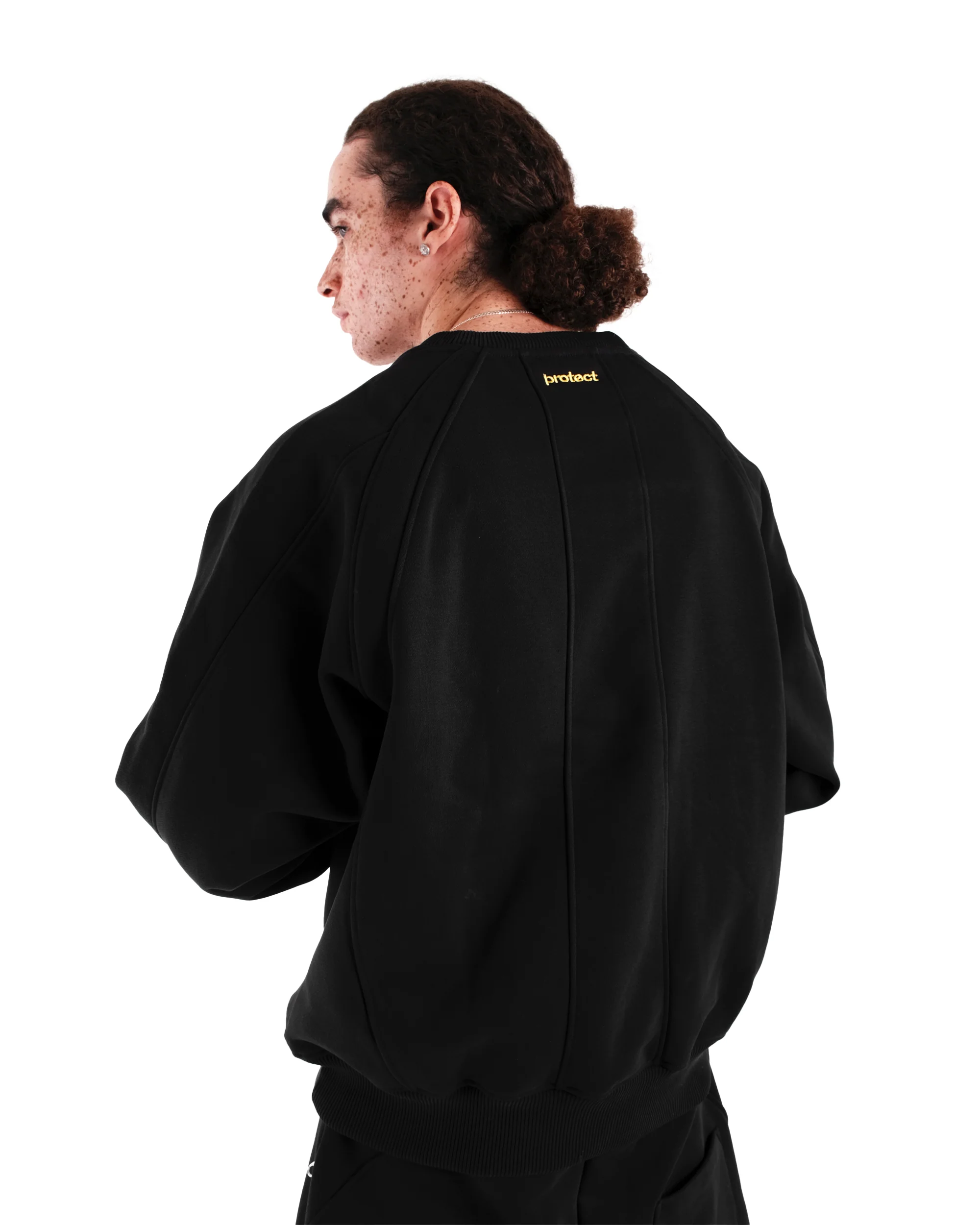 BLACK PANEL SPORT CREWNECK - Image 2