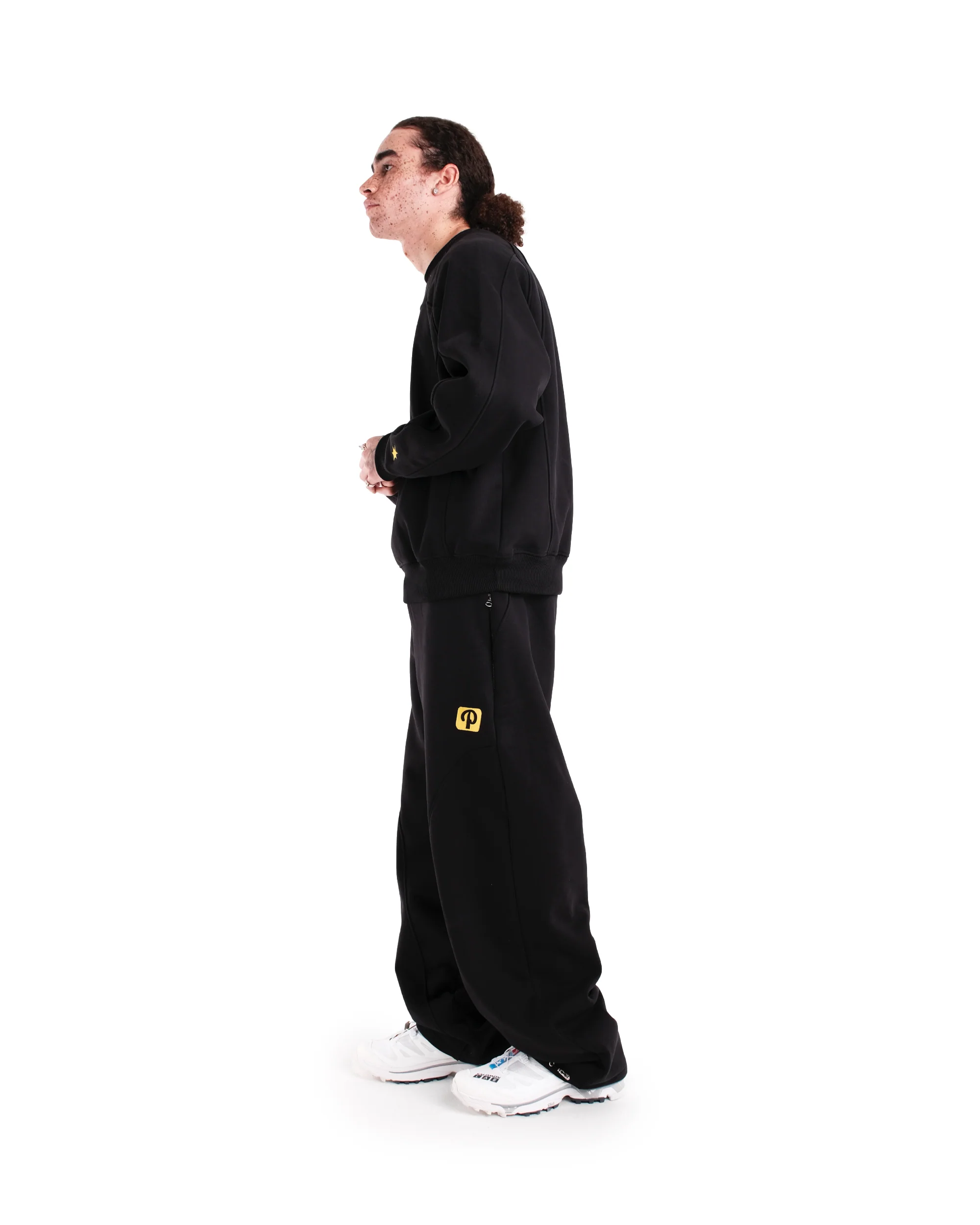 BLACK PANEL SPORT CREWNECK - Image 5