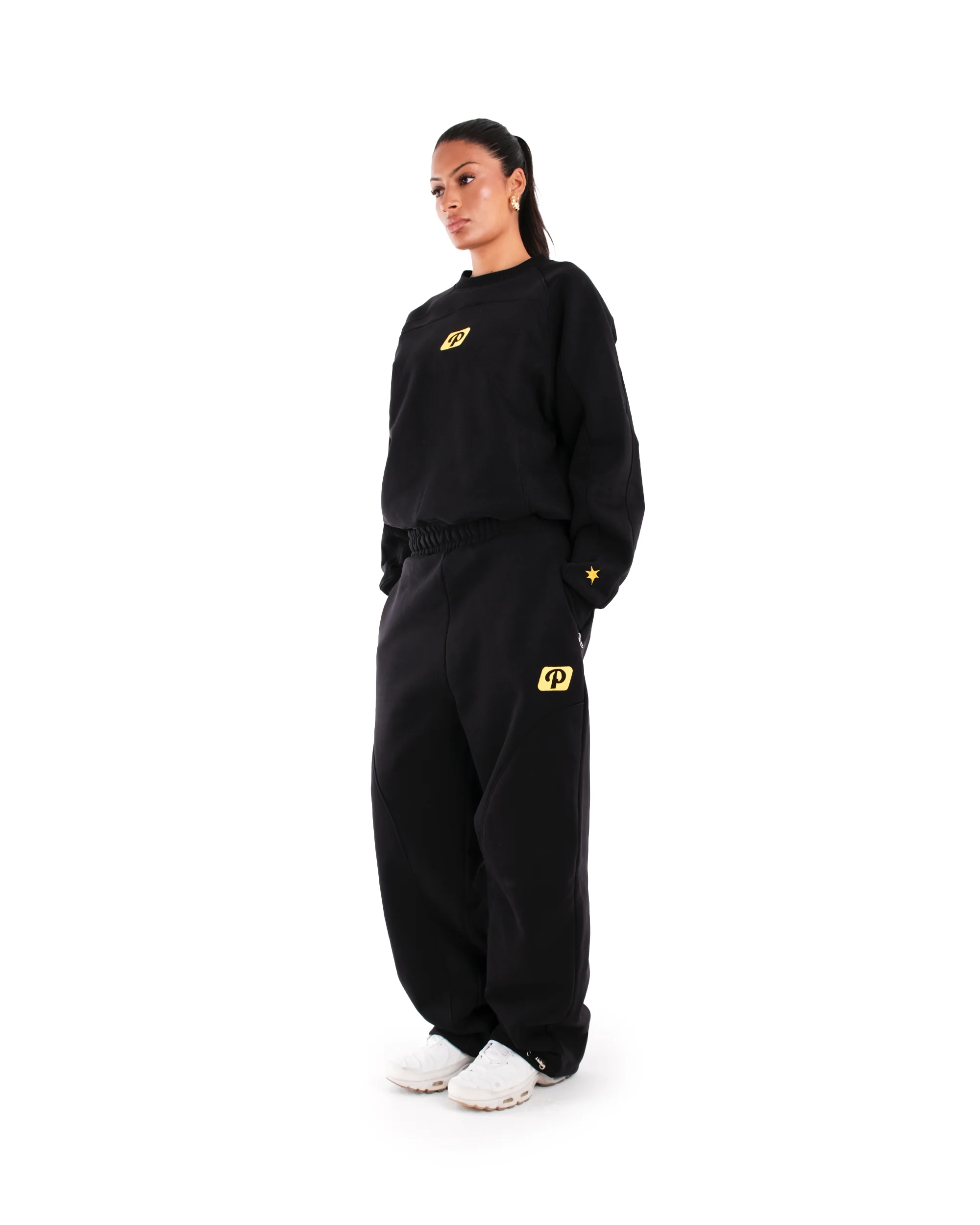 BLACK PANEL SPORT CREWNECK - Image 6