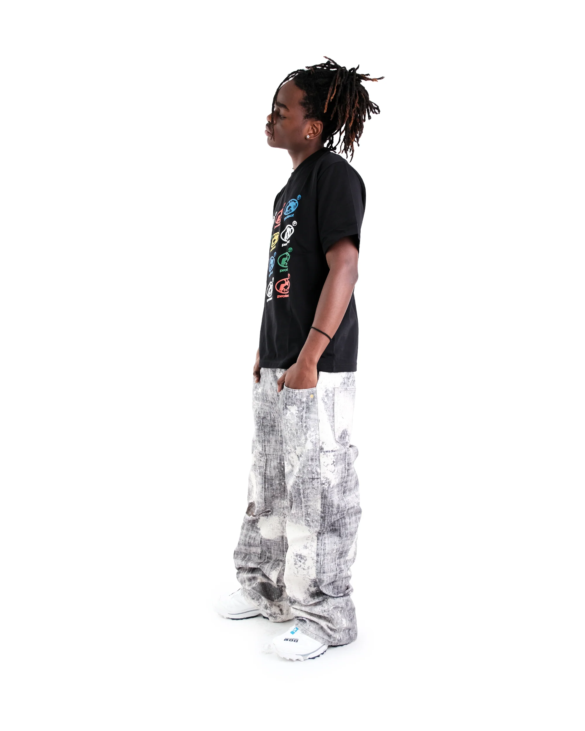 DIGITAL PRINT LOOSE JEANS - Image 5